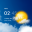 Transparent clock and weather 7.05.2